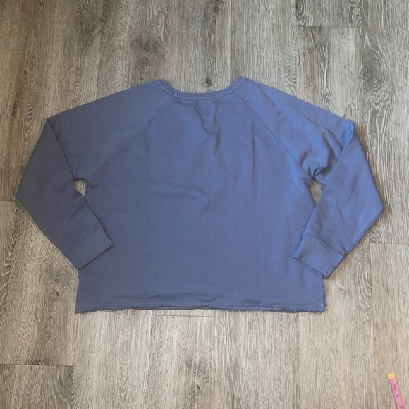 Pact Sweatshirt Womens Medium Blue Organic Cotton Crew Neck Pullover Casual - Picture 6 of 6